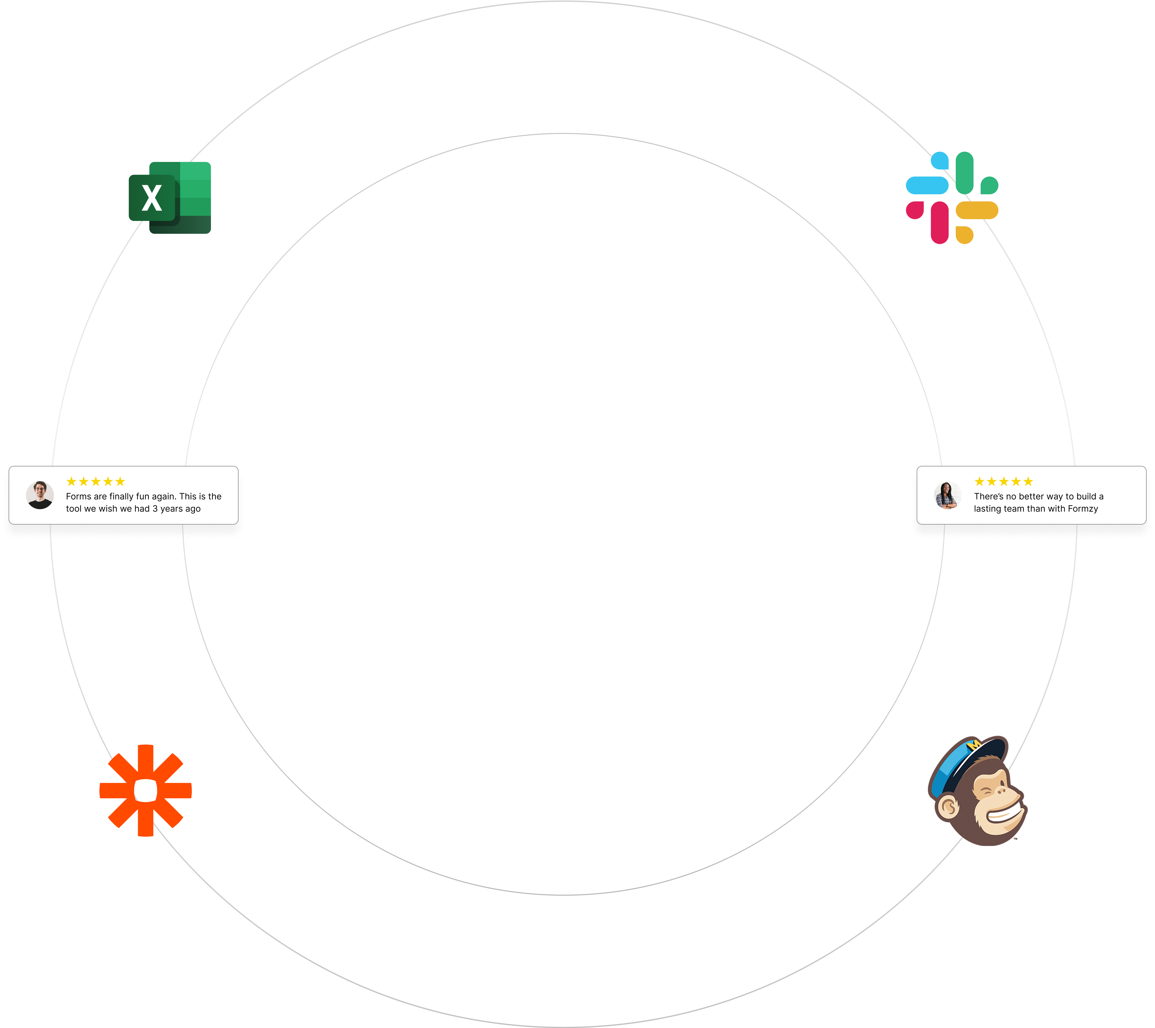 Formzy background illustration showing form design elements