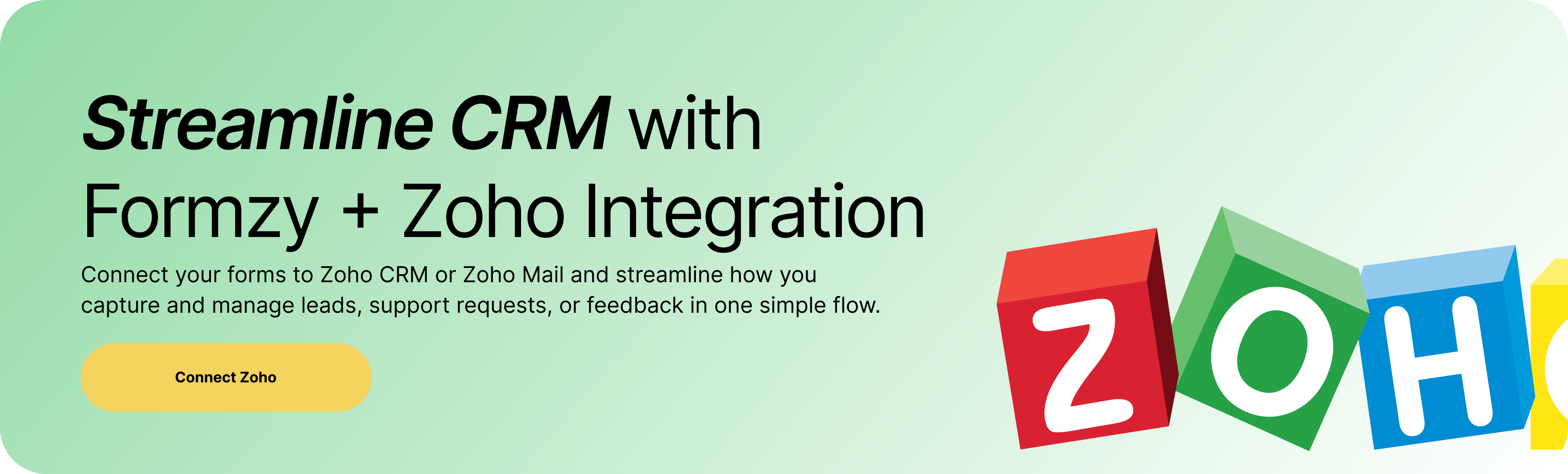 Connect Formzy with Zoho CRM